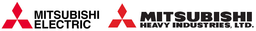 Mitsubishi Electric and mitsubishi heavy industries (MHI) Logos